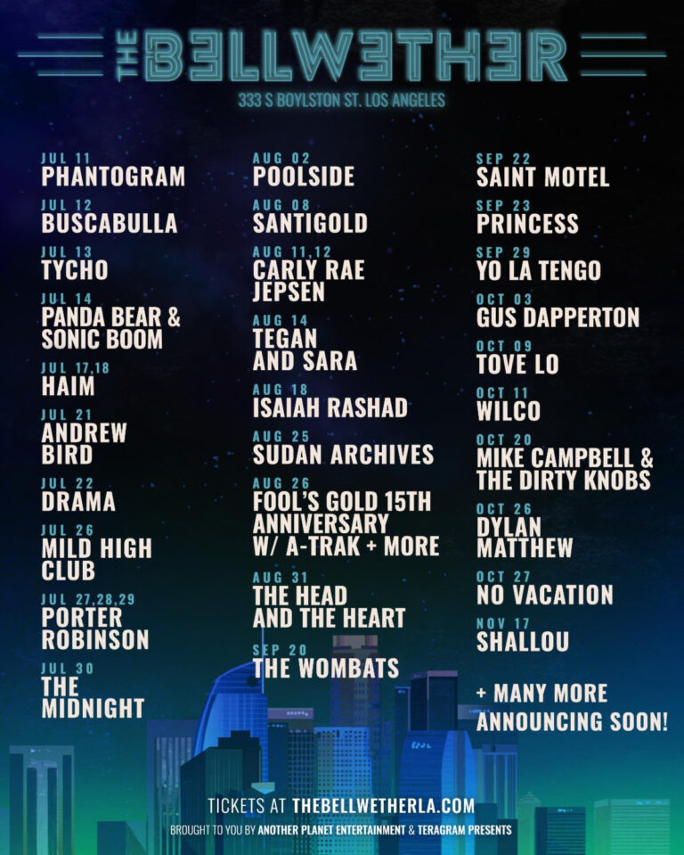 THE BELLWETHER Announces Grand Opening w PHANTOGRAM and Lineup of 30+ Shows