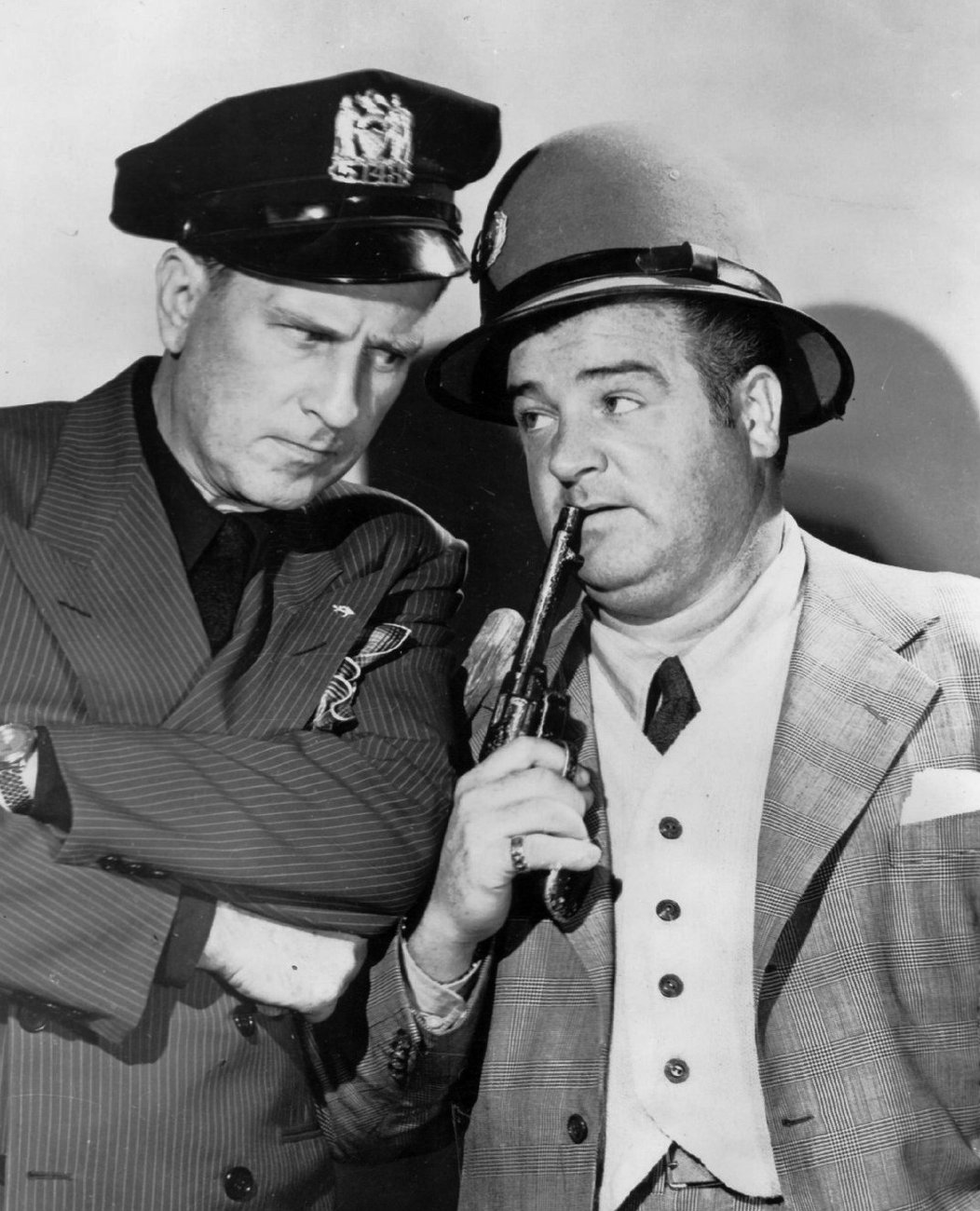 Bud Abbott and Lou Costello in a 1940s publicity photo