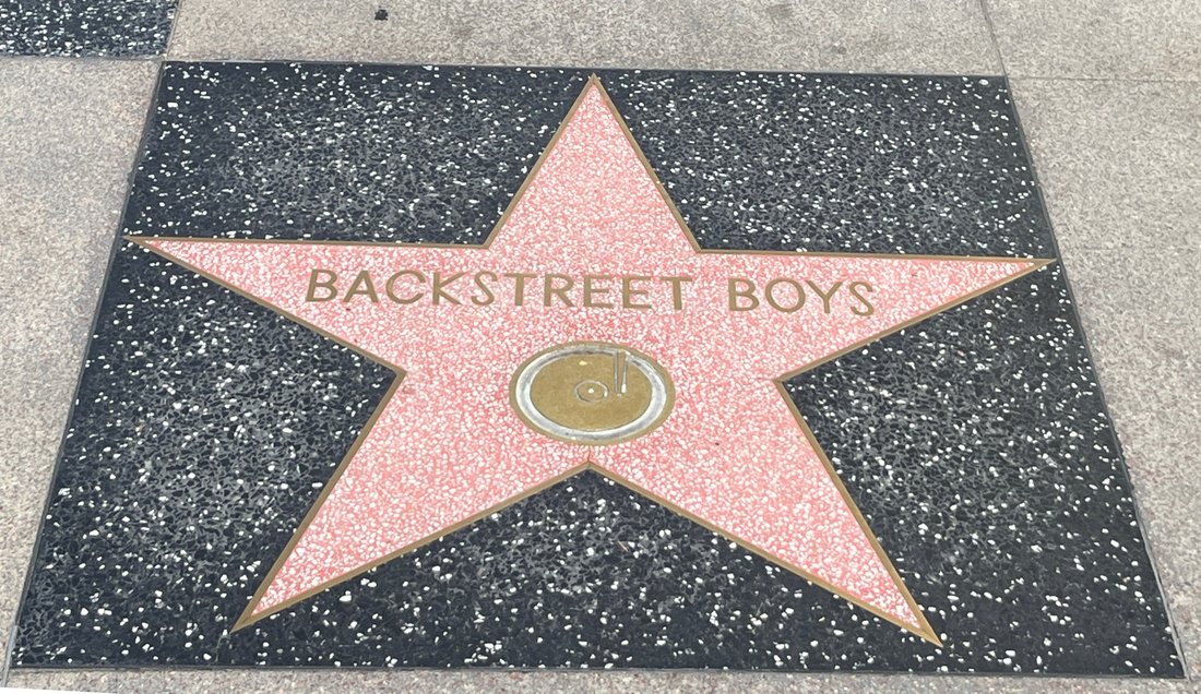 The Backstreet Boys star on the Hollywood Walk of Fame