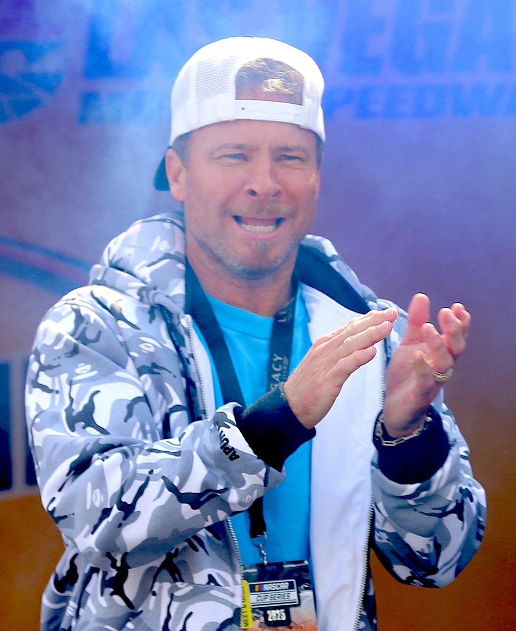 Brian Littrell of the Backstreet Boys at Las Vegas Motor Speedway in 2025