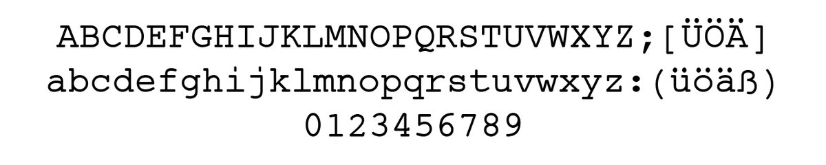 Courier Final Draft, a version of the Courier typeface made for screenplays