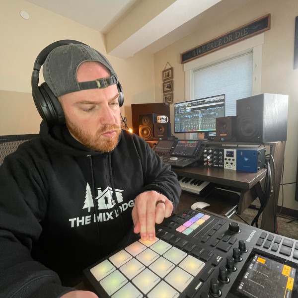 Dax Hamma making a beat on a drum pad controller