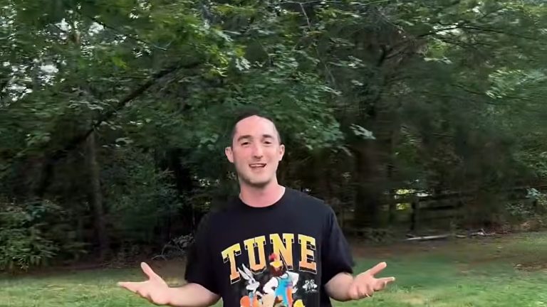 Keat, Christian hip-hop artist, rapping outdoors in a park