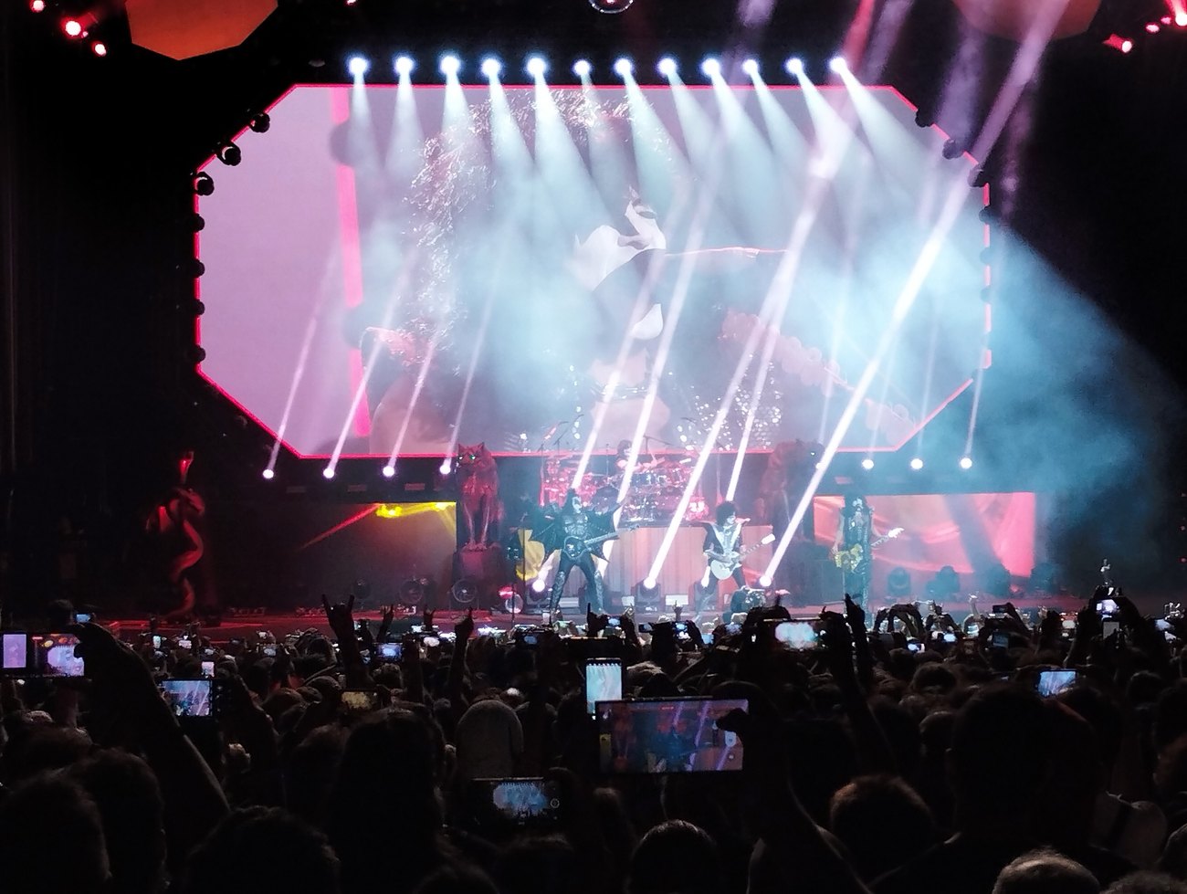 KISS performing in makeup on their final tour in 2023