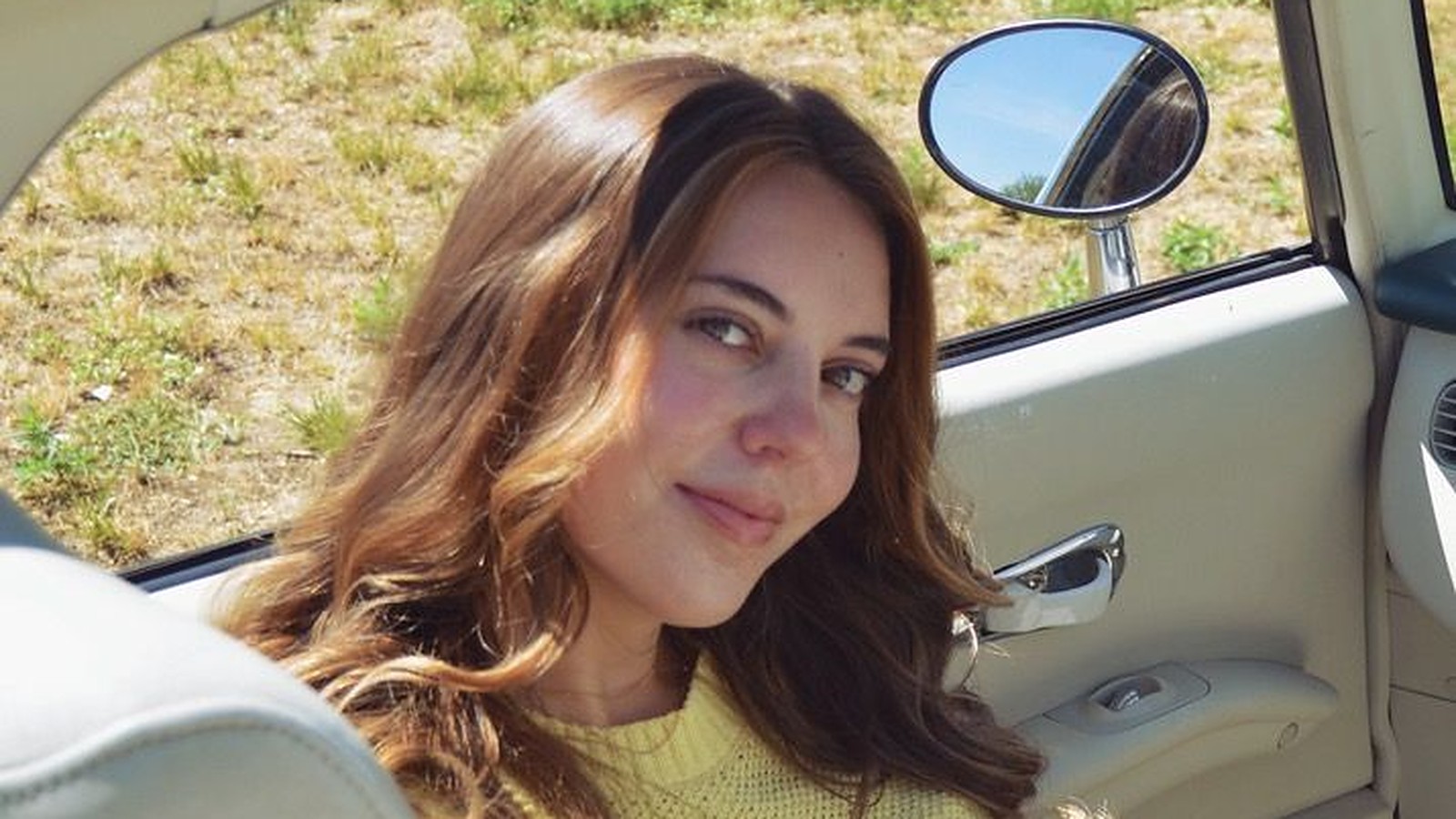 Morgan Starner, Christian pop and soul singer, sitting in a vintage convertible