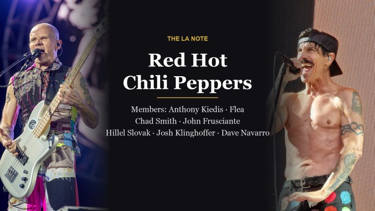Red Hot Chili Peppers members Anthony Kiedis, Flea, Chad Smith and John Frusciante