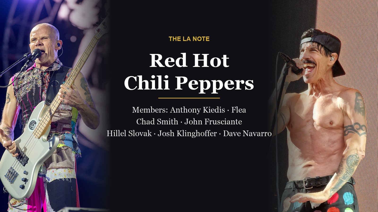 Red Hot Chili Peppers members Anthony Kiedis, Flea, Chad Smith and John Frusciante