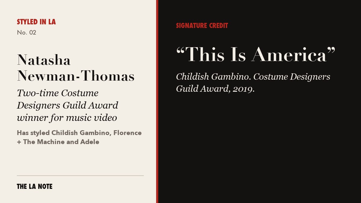 Natasha Newman-Thomas, Los Angeles stylist