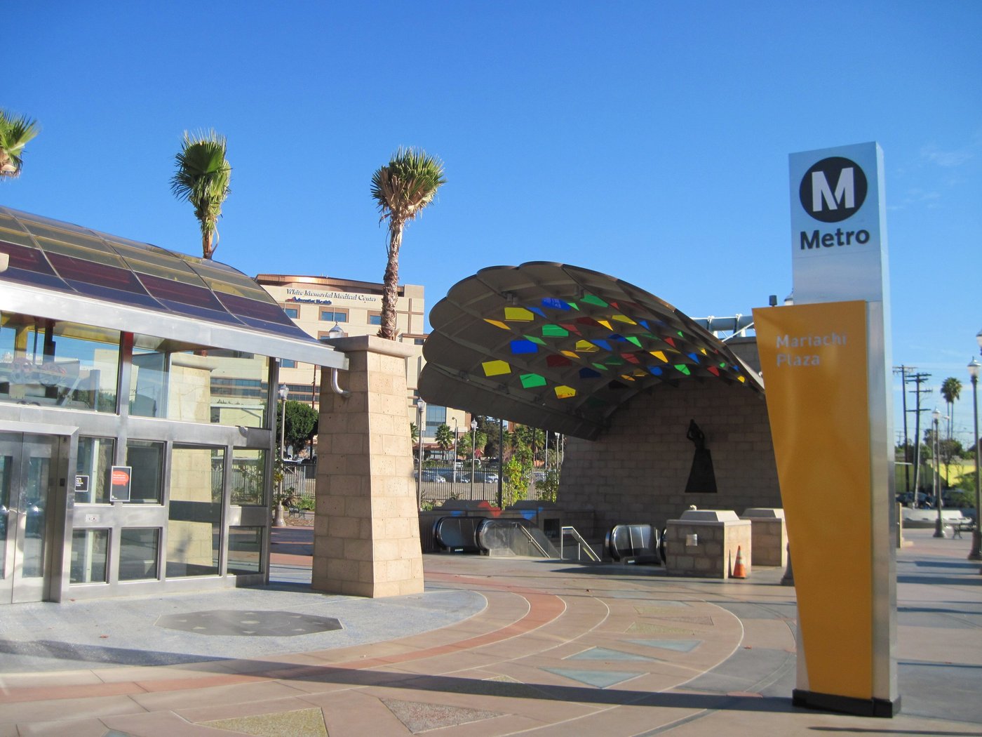 The Mariachi Plaza Metro station in Boyle Heights, Los Angeles